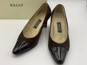 □★【BALLY】バリー 靴 パンプス エナメル×黒 23cm (S0407)