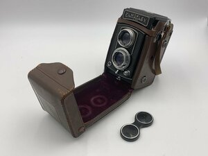 □★ELMO エルモ ELMOFLEX Olympus Zuiko F.C. 1:3.5 f=7.5cm 二眼レフカメラ ジャンク (S0416)