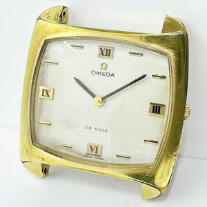 04196 オメガ OMEGA 稼働品 デビル DE VILLE メンズ 腕時計 手巻き ゴールドカラー アンティーク ヴィンテージ スクエア