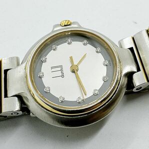 04257 ダンヒル dunhill 稼働品 ミレニアム レディース 腕時計 クォーツ 電池式 QZ 12PD ダイヤの画像2