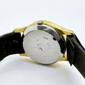 0419a オメガ OMEGA デビル DE VILLE レディース 腕時計 クォーツ 電池式 QZ ゴールドカラー 革ベルト プッシュリューズの画像5