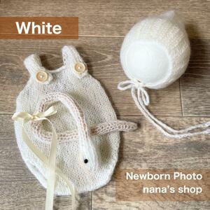  white! snake hat & overall & soft toy . year new bo-n photo photographing costume ..