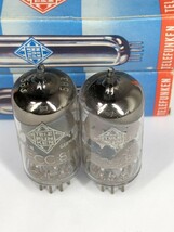 17843　TELEFUNKEN　ECC81（12AT7）同一ロット　2本　測定データあり　TELEFUNKEN　Berlin工場製造　ダイヤマーク 真空管_画像2