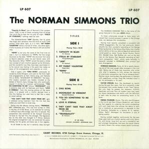 A00591967/LP/ザ・ノーマン・シモンズ・トリオ「Norman Simmons Trio (1983年・UPS-2233-BC・クールジャズ)」の画像2