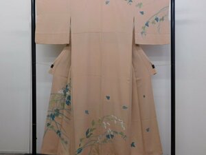 Art hand Auction [Rakufu] P28821 Yuzen Visit Kimono doublé T peint à la main, Kimono femme, kimono, Robe de visite, Prêt à l'emploi