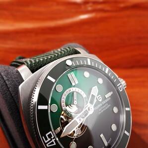 送料無料・〓新品〓腕時計 パガーニデザイン PAGANI DESIGN 機械式・NH39Ａ・オープンハート・オマージュウォッチ・サファイア・PD-1736・Gの画像6