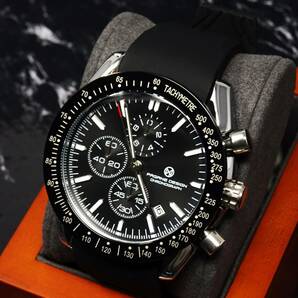送料無料・新品・PAGRNE DESIGNブランド・メンズ・クロノグラフクオーツ式腕時計・シリコンラバーベルト・オマージュウオッチ・PG‐5140 の画像6