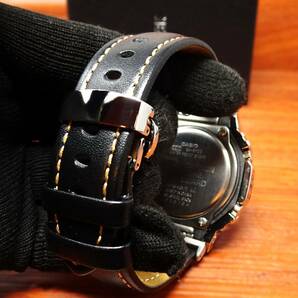 送料無料・新品・GショックCUSTOM・MADE腕時計本体付GA2100ステンレス製ベネチアン柄エンボス加工ベゼル・本革レザーストラップベルトの画像7