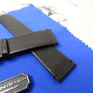 送料無料・新品・互換用・本革レザー腕時計ベルト・パガーニデザイン・ステンレス製ピンバックル 幅22mm ・交換用・ブラックの画像9