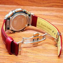 送料無料・新品・GショックCUSTOM・MADE腕時計本体付GA2100ステンレス製シルバーベネチアン柄エンボス加工・本革ストラップ・カシオーク_画像6