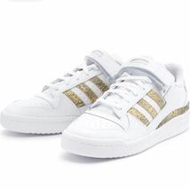 新品未使用 アディダス FORUM LOW 【23cm】ヘビ柄 レザー 天然皮革 スニーカー adidas フォーラム ロー 本革 スネーク パイソン 4993 白_画像5