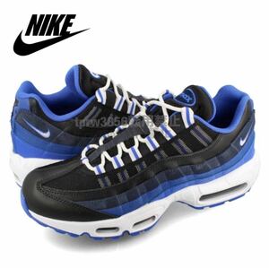 新品未使用 NIKE エアマックス 95【26cm】定価19800円 ナイキ AIR MAX スニーカー AIRMAX リフレクター 靴 シューズ 0011 黒 青 天然皮革