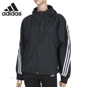 新品未使用 adidas ナイロンジャケット【M】定価8990円 アディダス 上着 ジャケット ナイロン 黒 アウター カジュアル スポーツ 運動 8435