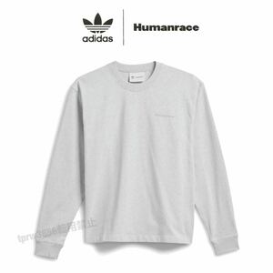 新品未使用 ファレル adidas 長袖 Tシャツ【XL】Humanrace ヒューマンレース ロンT グレー PW アディダス 3439 Pharrell ロングスリーブ