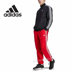 ★送料230円 アディダス 【XL】セットアップ ジャージ adidas 新品 上下 スポーツ カジュアル 運動 上着 長ズボン ジャケット 黒 赤 6060