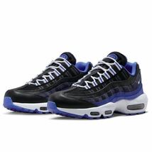 新品未使用 NIKE エアマックス 95【26cm】定価19800円 ナイキ AIR MAX スニーカー AIRMAX リフレクター 靴 シューズ 0011 黒 青 天然皮革_画像2