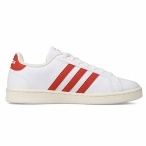 新品未使用 アディダス GRANDCOURT【27cm】スニーカー adidas グランドコート 靴 白 カジュアル 2164 シューズ スリーストライプ 赤 合皮の画像4