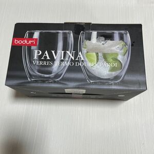 即決　送料無料　bodum ボダム PAVINA パヴィーナ ダブルウォールグラス 保管品 コップ