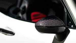 日本製 アバルト124スパイダー ドアミラーカバー リアルカーボン ハニカム柄 専用 カーボン製 新品 外装 パーツ カスタム カバー 送料無料