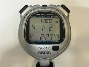 【23397】稼働品 SEIKO ソーラー ストップウォッチ S062-00A0