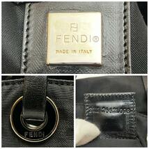 【良品】FENDI フェンディ ズッカ ナイロン ハンドバッグ_画像10