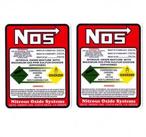 2枚セット　ＮＯＳ WARNING　輸入ステッカー