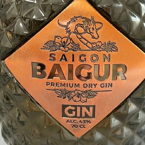 未開封 古酒 サイゴン バイガー プレミアム ドライ ジン 700ml 43% 箱無し SAIGON PREMIUM DRY GIN BAIGURの画像2