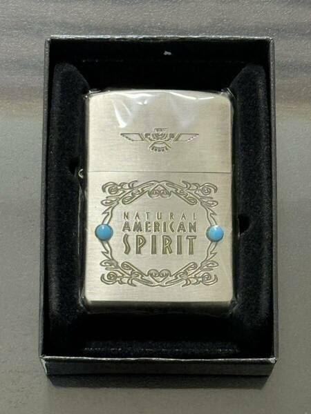 zippo NATURAL AMERICAN SPIRIT 限定品 アメリカンスピリット 2004年製 ターコイズ 天然石 懸賞品 デットストック ケース 保証書