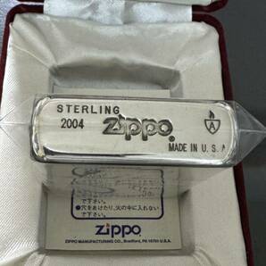 zippo STERLING SILVER Armor Case スターリングシルバー アーマー 2004年製 純銀 手彫り シェル 特殊加工 Off the Wall デットストックの画像3