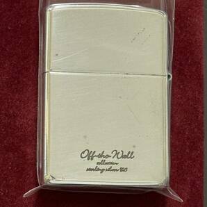 zippo STERLING SILVER Armor Case スターリングシルバー アーマー 2004年製 純銀 手彫り シェル 特殊加工 Off the Wall デットストックの画像4