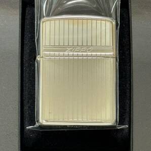 zippo アーマー 筆記体 両面ストライプ刻印 Heavy Wall Armor Case 2006年製 silver シルバー デットストック ケース 保証書の画像2