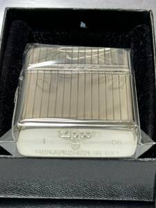 zippo アーマー 筆記体 両面ストライプ刻印 Heavy Wall Armor Case 2006年製 silver シルバー デットストック ケース 保証書