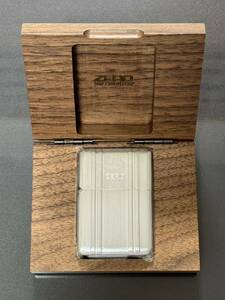 zippo ZERO HALLIBURTON ゼロハリバートン フルメタルジャケット 2005年製 silver シルバー 特殊加工品 デットストック 専用木箱 保証書