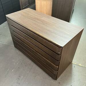  unused beautiful goods width 100 kimono storage 6 step Brown wooden domestic production chest western style chest Western-style clothes chest storage chest cabinet . chest of drawers 