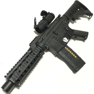 【動作快調】　メーカー不明　電動ガン　M4 マルイ　ドットサイト　PTS EMAG セット