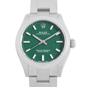  Rolex oyster Perpetual 31 277200 green white bar Random number used lady's wristwatch 