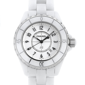  Chanel J12 white ceramic H0968 used lady's wristwatch 