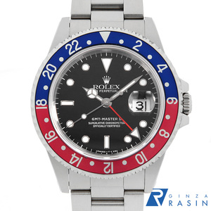 ロレックス GMTマスターII 赤青ベゼル　 16710 ブラック シングルバックル オールトリチウム T番 中古 メンズ 腕時計