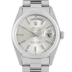 Rolex Day Date 18039 Silver Bar 52 Используемые мужские часы