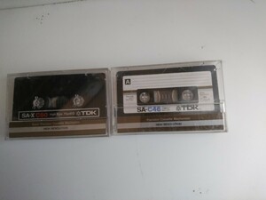 オーディオ カセットテープ TDK SA-X C60 と SA C46 クローム　Bias-High CrO2 EQ-70μs 2本セット