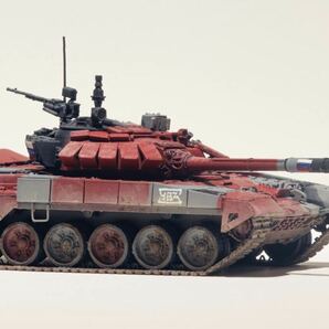 1/72 ロシア軍 戦車バイアスロン t-72b3 戦車 3dプリントモデル 完成品の画像3