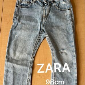 ZARA デニム　ダメージ風　98cm 2歳〜3歳　キッズ　男の子　女の子 ジーンズ デニムパンツ　パンツ　ズボン ダメージ