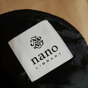 春夏に映える★【ナノユニバース/nano・LIBRARY】春夏高級『上質ソラーロ調機能性コットン』ストレッチ◎ベージュ ジャケット(S-M位)の画像6