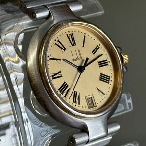 1円〜◆ダンヒル dunhill ミレニアム SWISS MADE ゴールド文字盤 クォーツ メンズ腕時計 稼働品の画像2