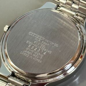 1円〜◆CITIZEN シチズン Eco-Drive ソーラー E100-K003334 白文字盤 メンズ腕時計 稼働品 の画像8