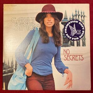 USオリジナルLP 米プロモ盤 カーリー・サイモン Carly Simon No Secrets