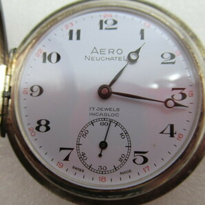 AERO NEUCHATEL アエロ ヌーシャテル 17石 INCABLOC インカブロック スイス製 懐中時計 手巻き 稼働品の画像4