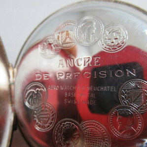 AERO NEUCHATEL アエロ ヌーシャテル 17石 INCABLOC インカブロック スイス製 懐中時計 手巻き 稼働品の画像8