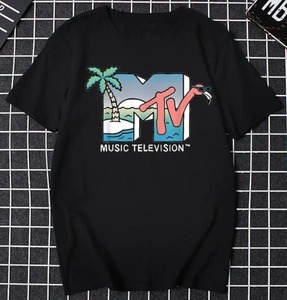 【新品】MTVロゴ Tシャツ #6■Lサイズ■ブラック・黒