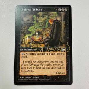 冥府への貢ぎ物　英語　サインド　MTG ウェザーライト